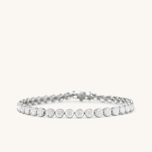 Lab Grown Diamond Tennis Bracelet, Solid Gold Wedding Bracelets for Bride, Stacking Dainty Bracelets, Moissanite eternity bracelet for women