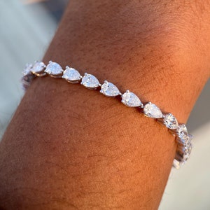 Lab Grown Diamond Tennis Bracelet for Women, Moissanite Wedding Bracelet for Bride, Certified Diamond Bracelet, eternity bracelet for women