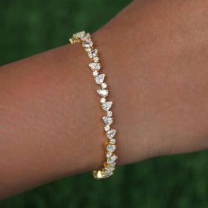 Tennis Bracelet for Women, Moissanite Wedding Bracelet for Bride, Certified Lab Grown Diamond Bracelet, eternity bracelet for women