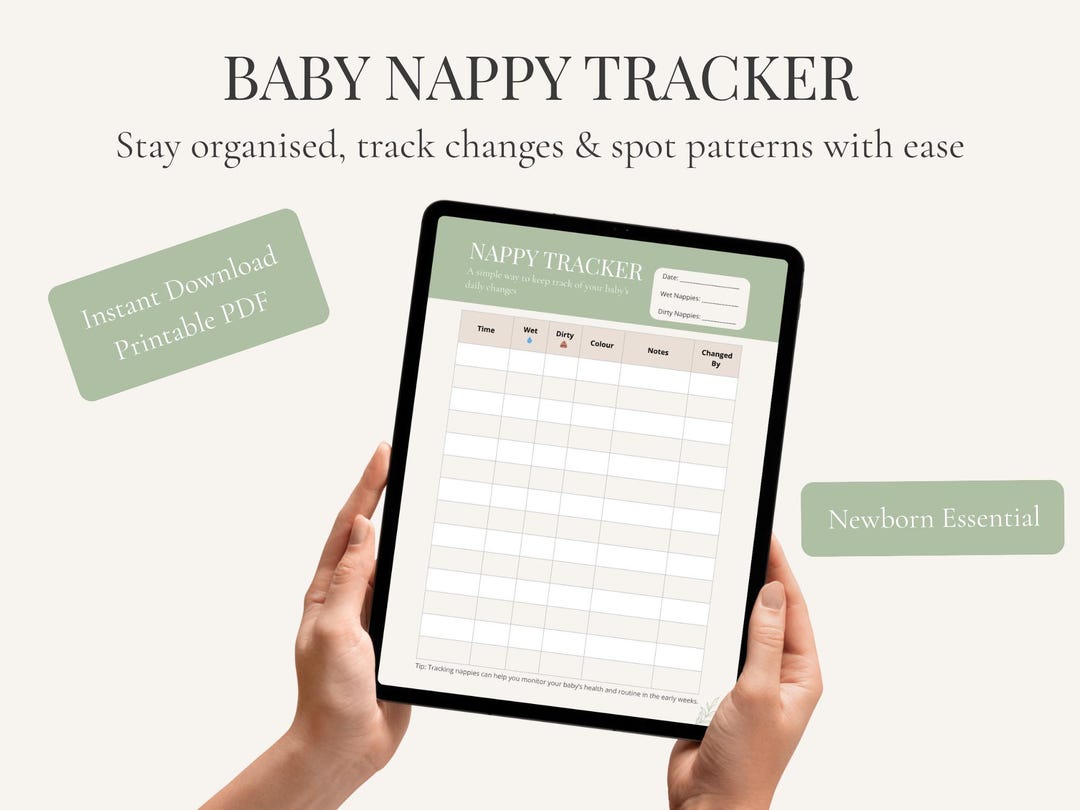 Baby Nappy Tracker, Newborn Diaper Log, Feeding Change Tracker ...