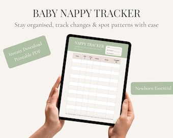 Babyluiertracker, luierlogboek pasgeborene, voedingsveranderingtracker (afdrukbare pdf)