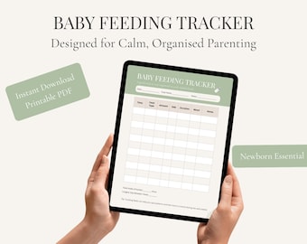 Registro de alimentación del bebé imprimible / Registro del recién nacido en PDF / Registro de lactancia materna y biberón (descarga digital)