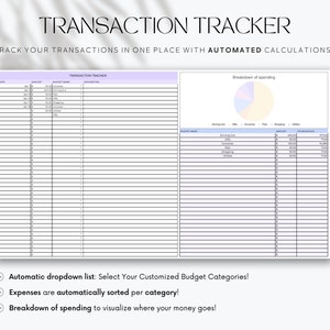 Budget Planner for Google Sheets Expense Tracker Monthly Budget ...