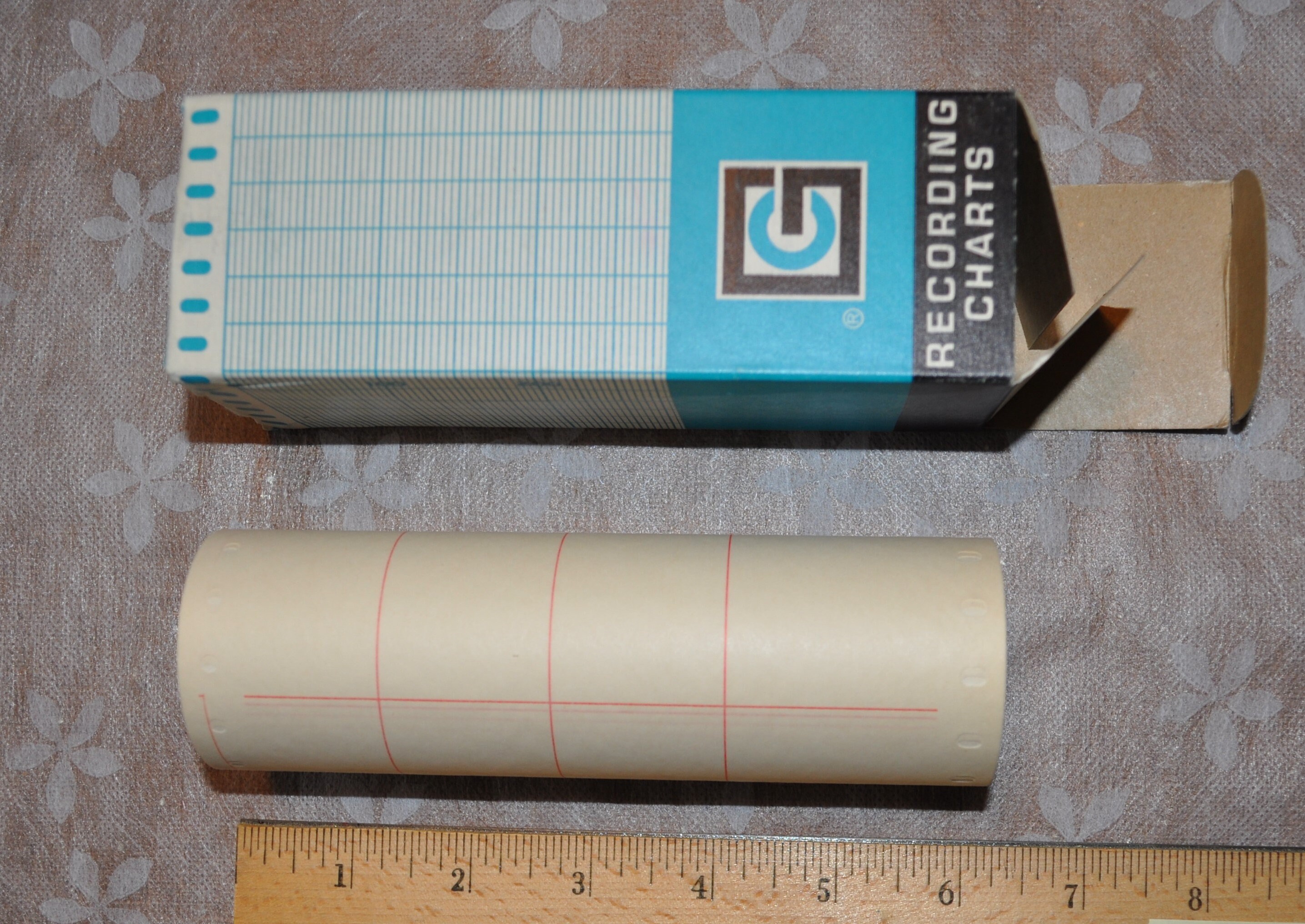 Charts Incorporated 6inch Roll of Chart Paper for Use in 1940's to