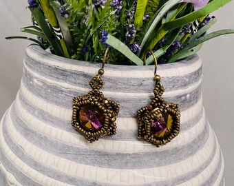Elegant Ruby Bead Earrings