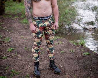 SNAKE AND FLORAL Festival Leggings