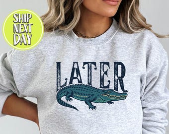 Alligatortröja, retro krokodiltröja, sarkastisk luvtröja, rolig krokodilälskare, sarkastisk djurpresent-FS060
