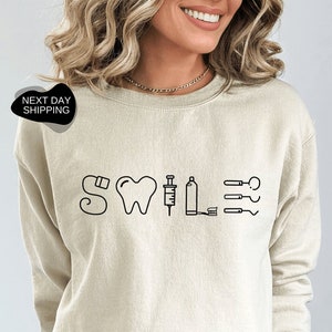 Dental Sweatshirt, Dentist Sweatshirt, Dental Hygienist Gift, Dental Student Gift, Gift for Dentist, Dental Assistant Sweatshirt - DG072