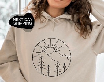Bluza z kapturem Adventure, bluza z kapturem Camping, bluza z kapturem do wędrówek, bluza Adventure, bluza z kapturem do wędrówek, bluza z kapturem do wędrówek, bluza z kapturem Mountain, prezent dla kampera- AN001