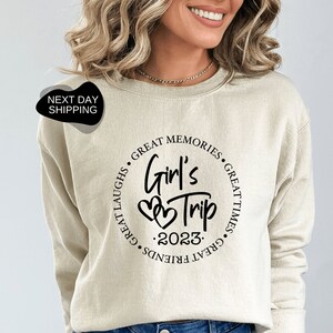 Girls Trip 2023 Sweat, Girls Trip, Summer Vibes Sweatshirt, Summer Sweat, Summer Clothes Women, Custom Vacation Girls Trip, Summer - SV003