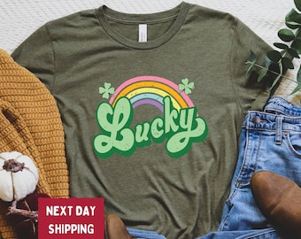 Cute Lucky Shirt, Funny St Patrick's Day Sweatshirt, Happy Shamrock Shirt, Irish Shirt, Women's St Patricks Day Shirt - SPD010