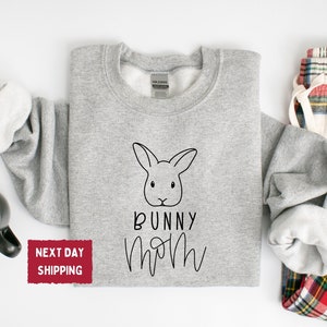 Bunny Mom Sweatshirt and Hoodie, Bunny Mother Sweatshirt, Rabbit Lover Gift, Bunny Mom Gift, Animal Pet T-shirt,Rabbit Mama Sweatshirt-FA009