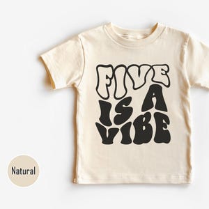 5th Birthday Toddler Shirt, Toddler Birthday Shirt, Youth Tee, Toddler Tee, Toddler Shirt, Five is Vibe, Birthday Girl, Birthday Boy - FF027