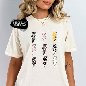 Lightning Bolt Shirt, Leopard Lightning Shirt, Lightning Shirt, Lightning T-Shirt, Lightning Bolt Tee, Bolt Shirt, Gift for Her - DG077