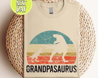 Opa dinosaurus T-shirt opa, familie dinosaurus T-shirt, grappig dinosaurus cadeau shirt, nieuw opa cadeau T-shirt, verjaardag familie T-shirt - TC084