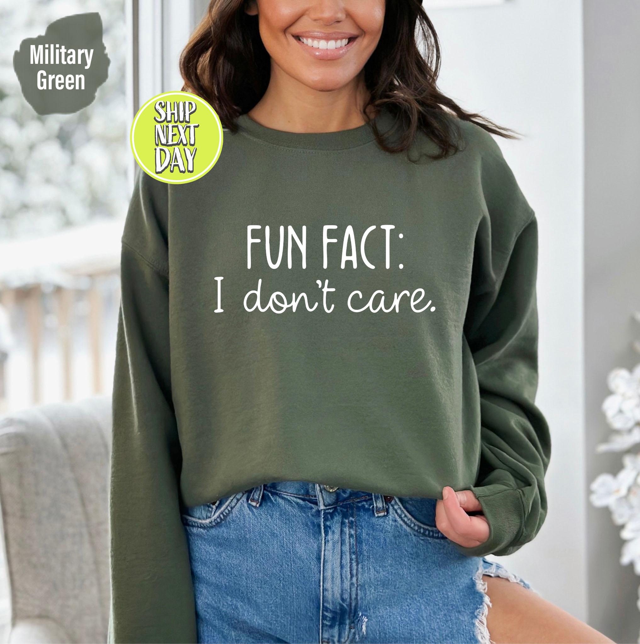 Atprints Funny Cat I Dont Care Felpa con Cappuccio Unisex di