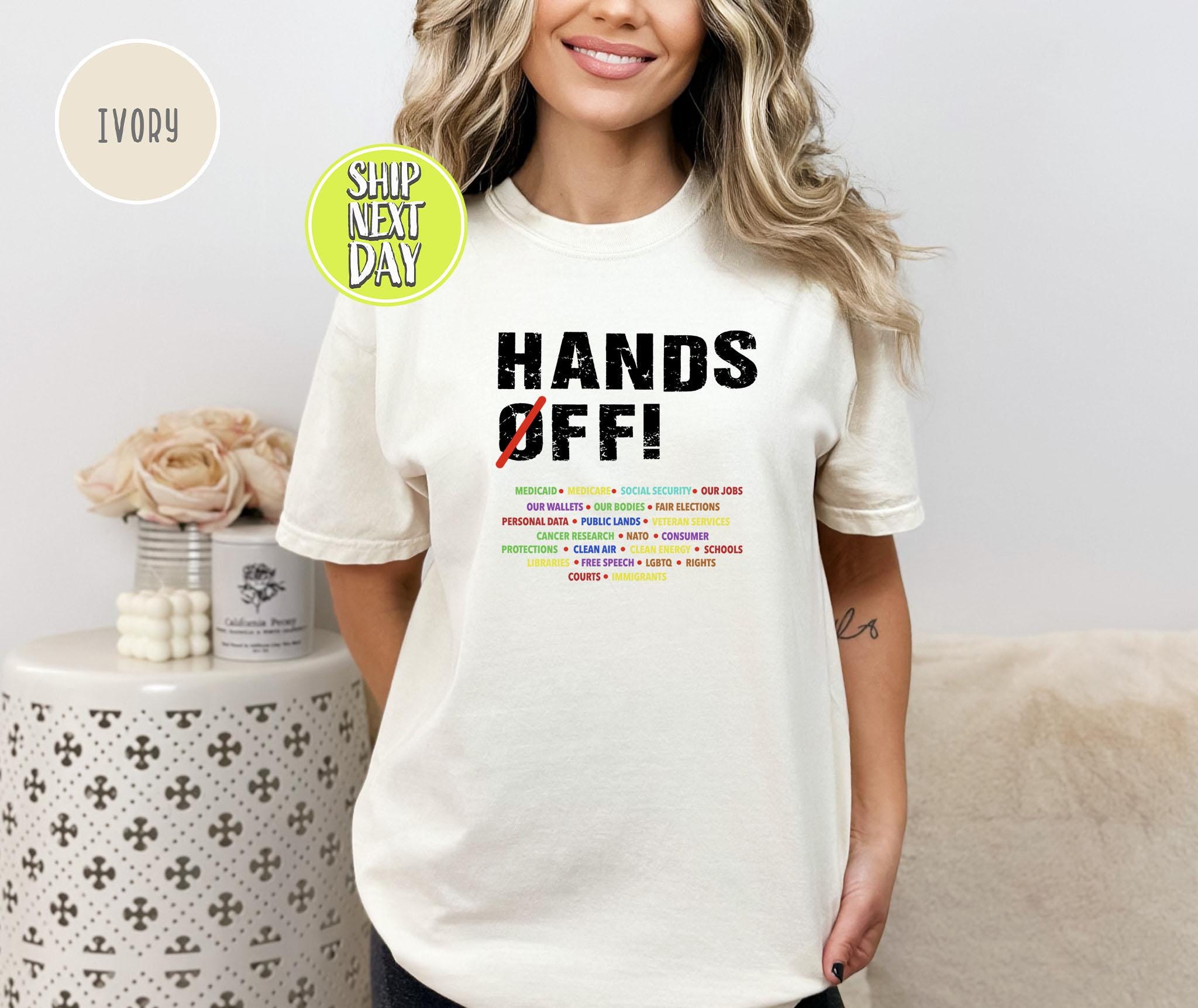 Hand off Tshirt, Free Speech T Shirt, Medicare Social Security Tee
