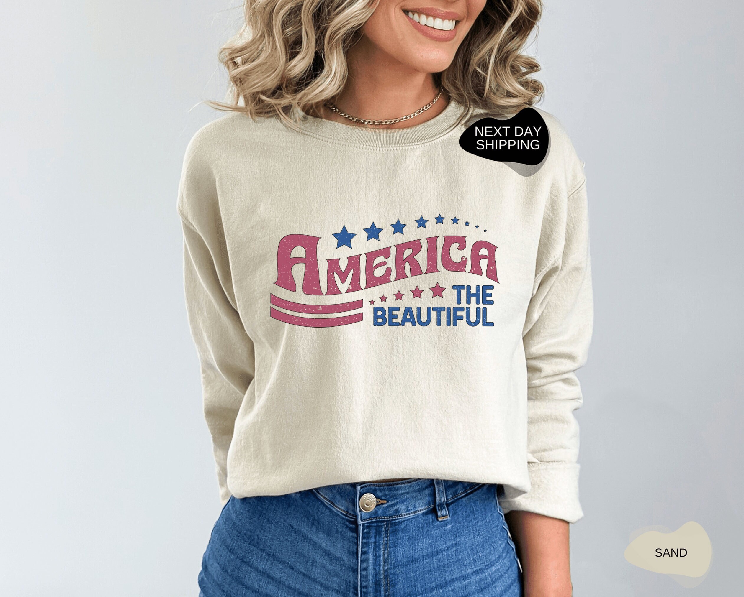 America the Beautiful Sweatshirt, America Shirt, Retro America
