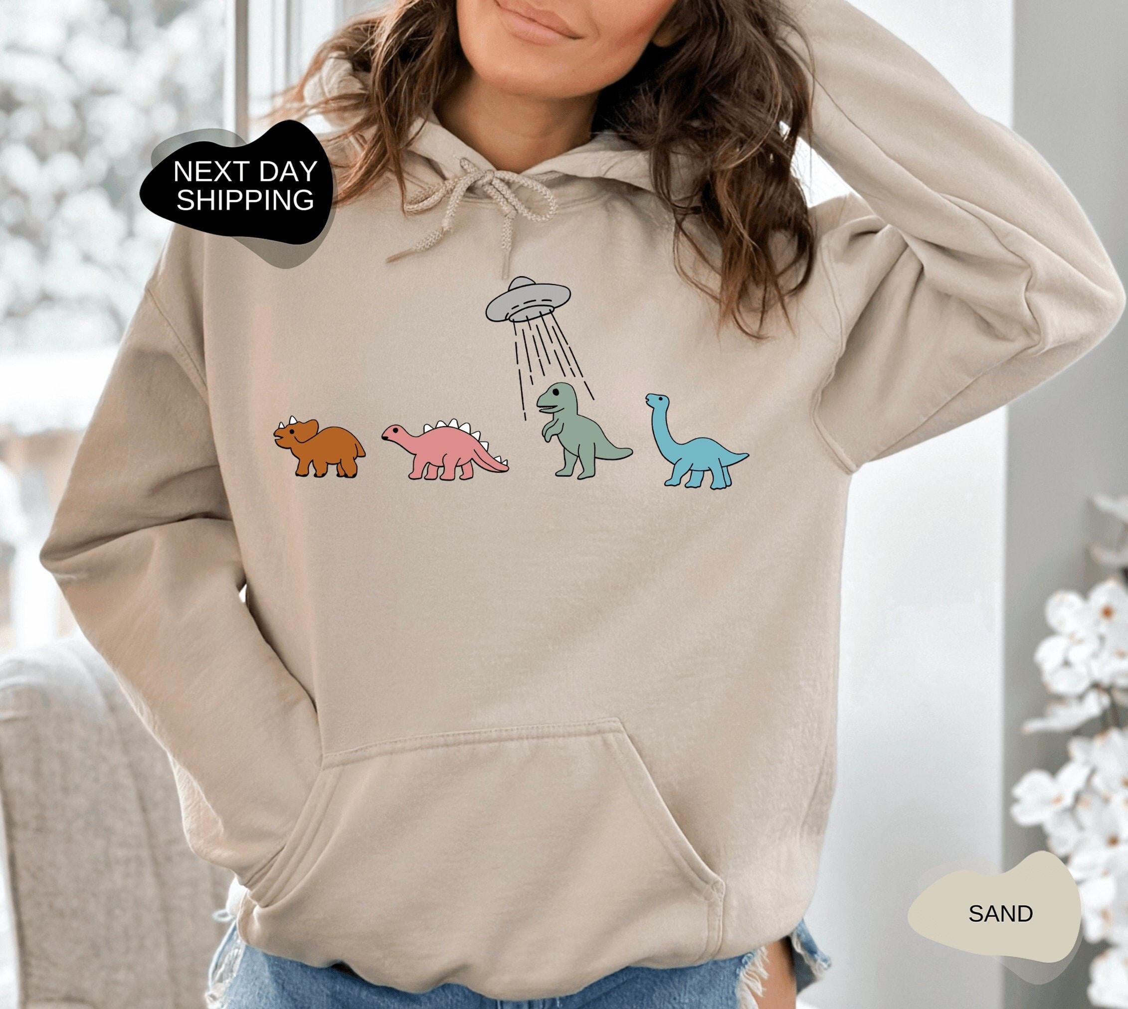 Subliminator Dinosaur Hoodie - Crayon Dinosaurs - Jurassic Apparel Hoodie M