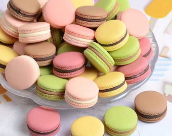 Simulation Macaron,Fake Desserts for Display,DIY Charms, Faux Food Model for Home Showcase Decor Wedding Party Cute Photo Prop