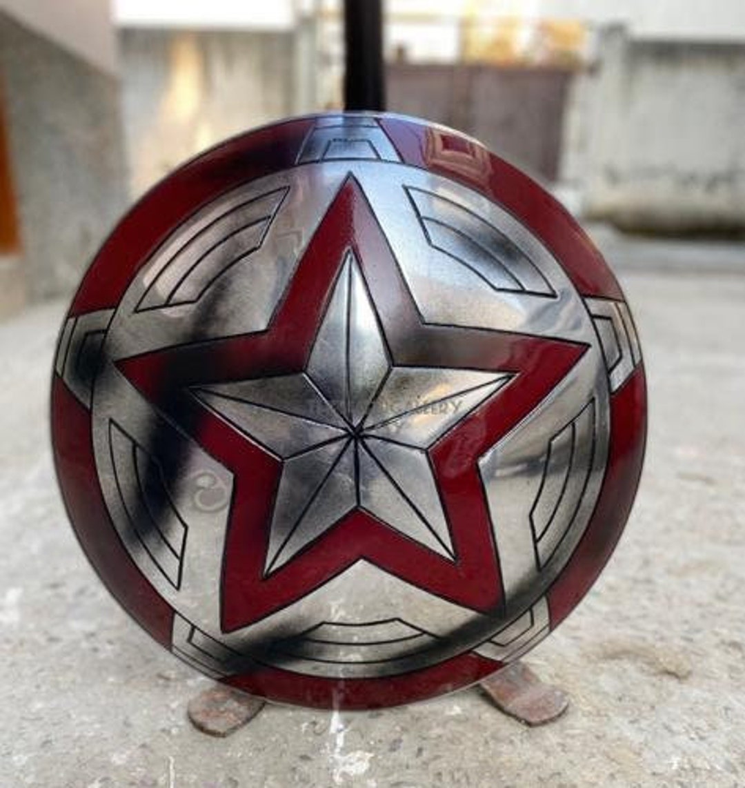 Red Guardian Shield Marvel Cinematic Shield Battle Damage Etsy