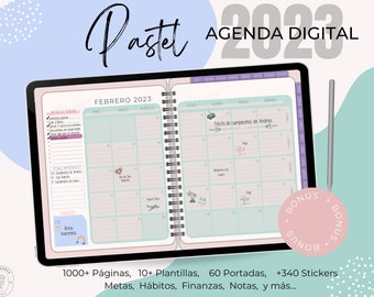 Pastel 2023 Agenda Digital En ESPAÑOL Para Goodnotes, iPad Notability  Calendar, Noteshelf Planner, Xodo Journal, Budget, Coloring, Stickers 