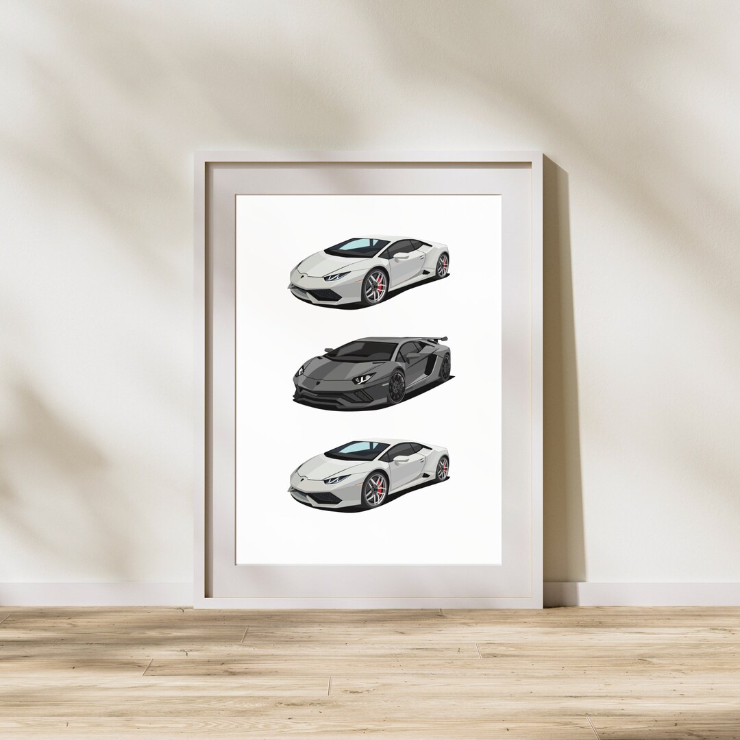 Sport Car Decor, Boys Room Decor, Cool Car Art, Digital Wall Art, High ...