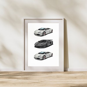 Sport Car Decor, Boys Room Decor, Cool Car Art, Digital Wall Art, High Quality