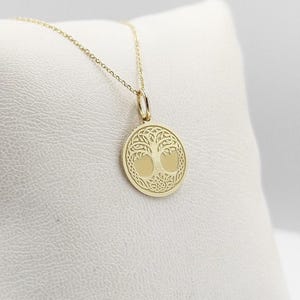 Gold Plated Yggdrasil Pendant, Tree Of Life Necklace, Viking Jewelry, Nordic Charm, Celtic Tree of Life Pendant, Sterling Silver Necklace