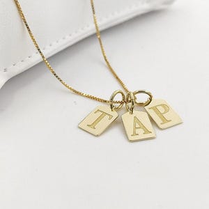 14K Solid Gold Letter Necklace, Gold Initial Oval Pendant, Personalized Letter Jewelry, Minimalist Charm, Engraved Custom Initial Necklace