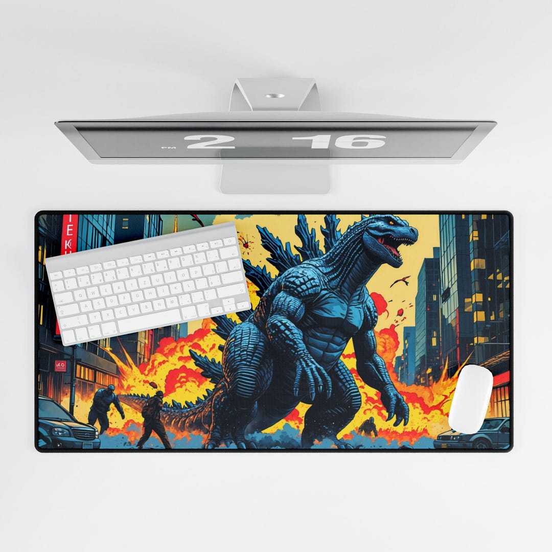 Godzilla Desk Mat - Epic Gamer Accessories, Office Decor, Desk ...