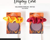 Halloween Scrunchie Display Card, Printable Template (Digital Download)