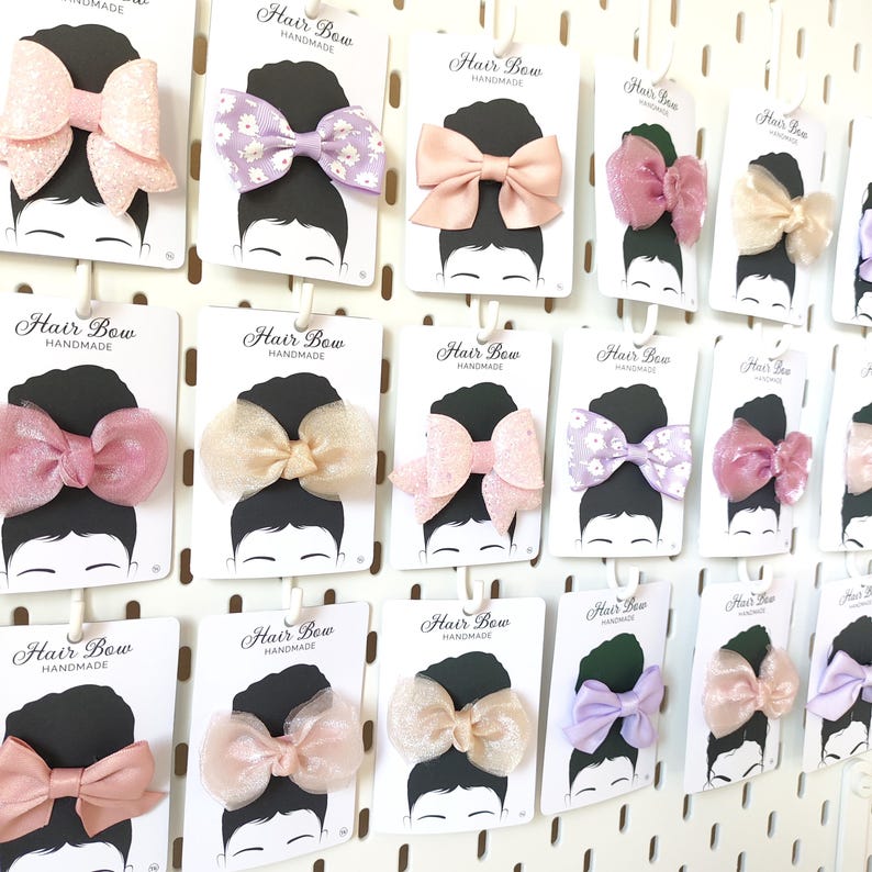 Hair Bow Display Card Template: Printable Backing Card (PDF Download ...