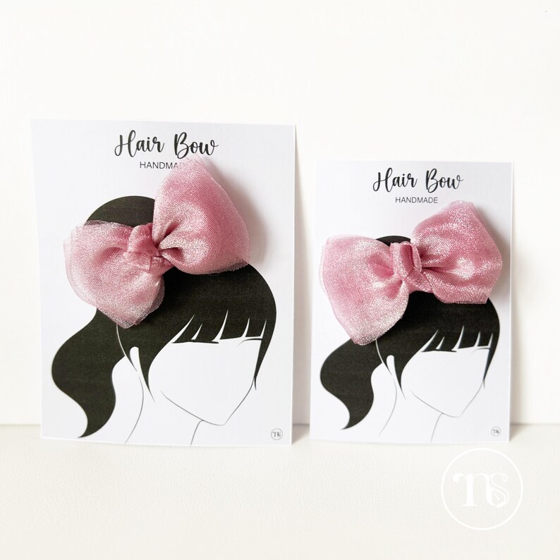 Hair Bow Ponytail Display Card Template: Printable Backing Card (PDF ...