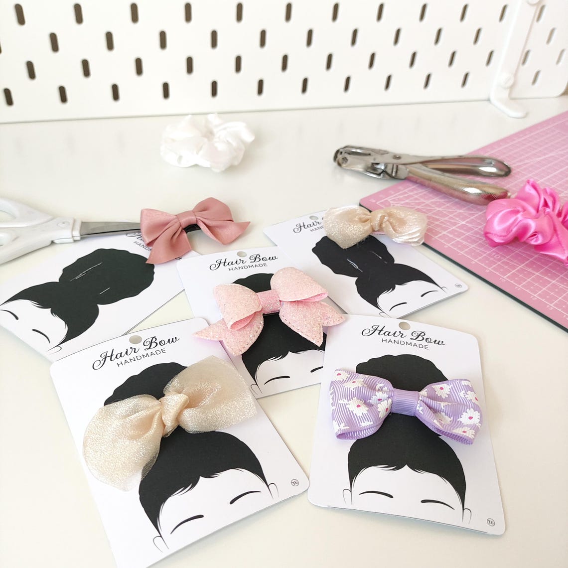 Hair Bow Display Card Template: Printable Backing Card (PDF Download ...