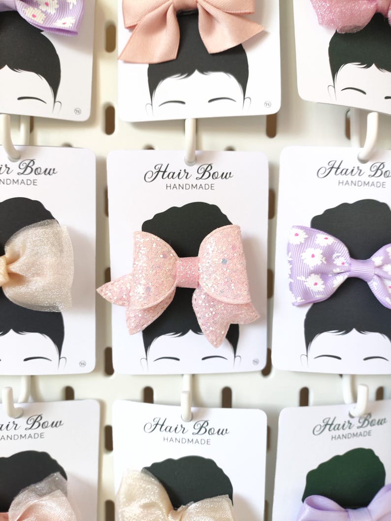 Hair Bow Display Card Template: Printable Backing Card (PDF Download ...