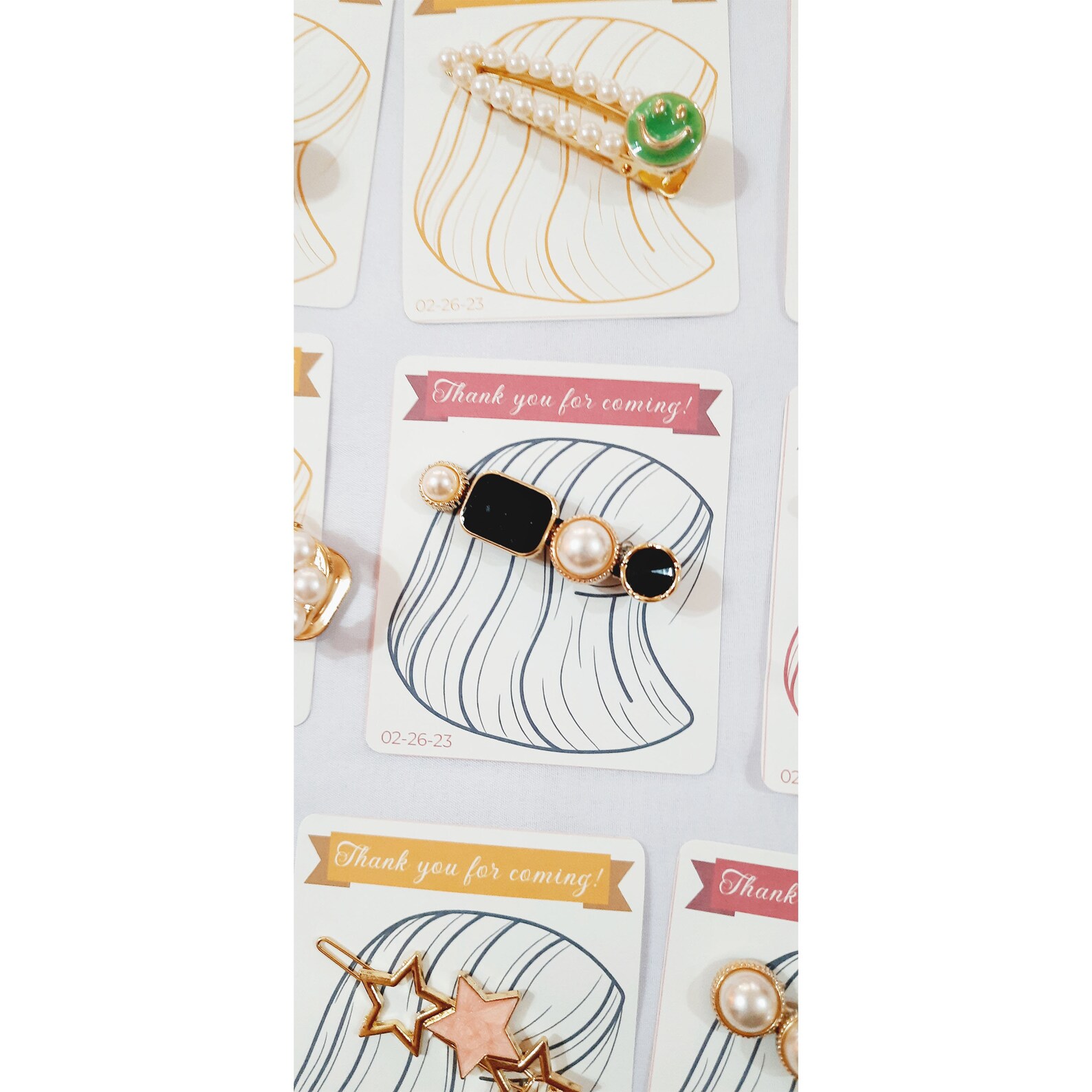 Hair Clip Display Card Template Printable PDF File Digital Download - Etsy