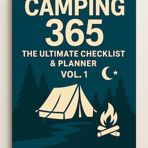 Camping Planner Printable | 10 Trip Logs, Checklisten, Mahlzeitenideen & Tagebuch | Familien Camping Sammelmappe | Sofortiger digitaler Download PDF