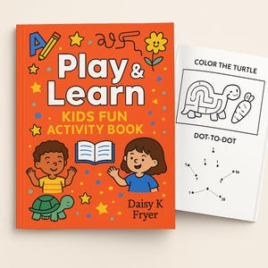 Printable Kids Activity Book – Mazes, Dot-to-Dots, Colouring & Word Games | Educational Fun for Ages 4-8 | Instant Download
