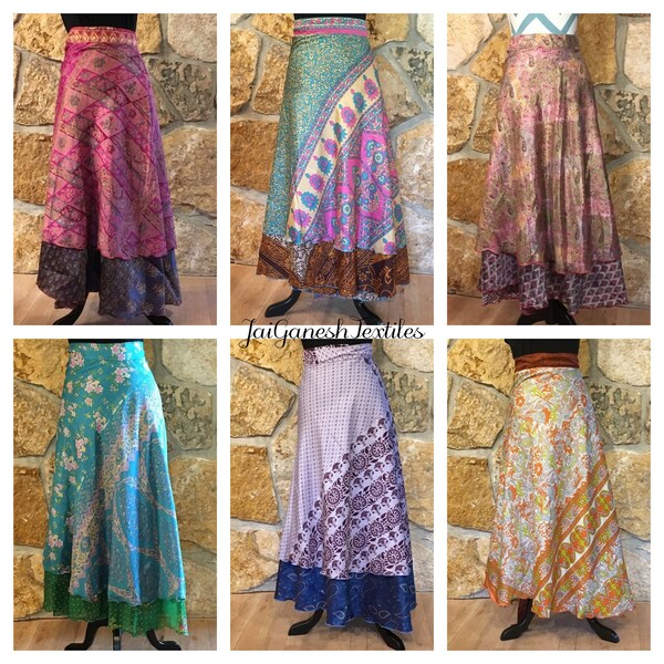 Long Wrap Skirt - Etsy