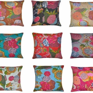 Handmade Kantha Pillow Covers image 4
