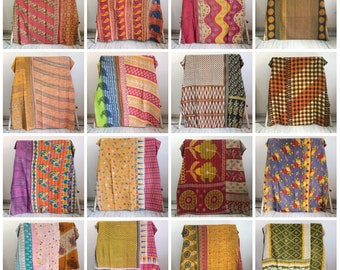 Wholesale Lot of TWIN 90X60" Cotton Kantha Quilts