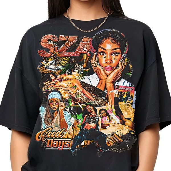 Vintage SZA Good Days T-Shirt,Good Days T-Shirt,Retro American Rapper Oversized Shirt,90s Graphic Style Shirt,Rap Hip Hop Bootleg Gift