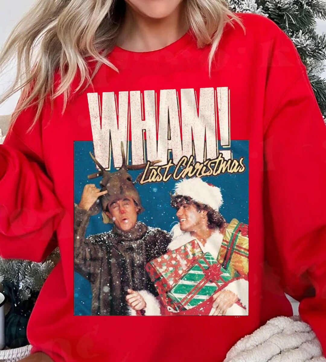 Vintage Wham Last Christmas T Shirt,xmas Santa Unisex Ladies Comfort