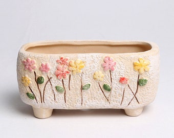 Cute Ceramic Flower Pot for Plants Plant Container for Bonsai Tree Flowerpot for desktop and home decoration gift