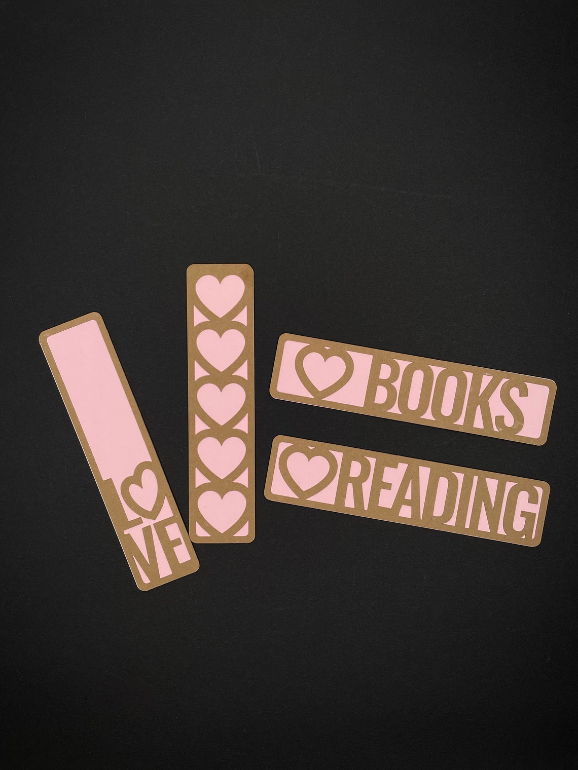 Bookmark SVG Template Bundle Heart Bookmark 4 Designs Incl Etsy