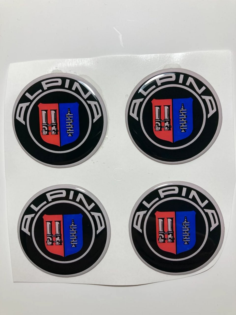 Alpina Badge Silicone Emblem Sticker All SIZES Car Interior, Phone