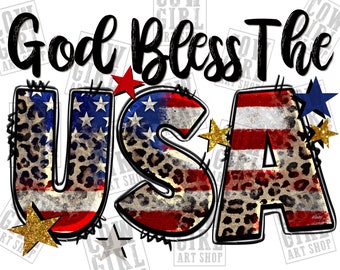 God bless the USA png sublimation design download, 4th of July png, American flag png, Christian png, sublimate designs download