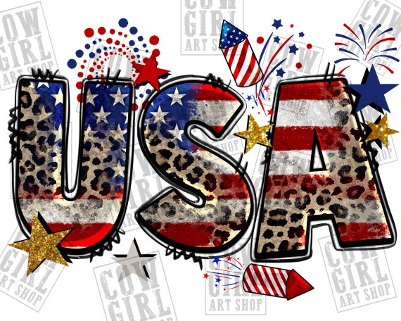USA 4th of July png sublimation design download, 4th of July png, American flag png, western USA png, sublimate designs download