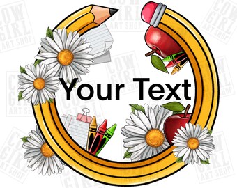 Personalized Teacher pencil png sublimation design download, Teacher's Day png, Teacher png, Teacher life png, sublimate designs download
